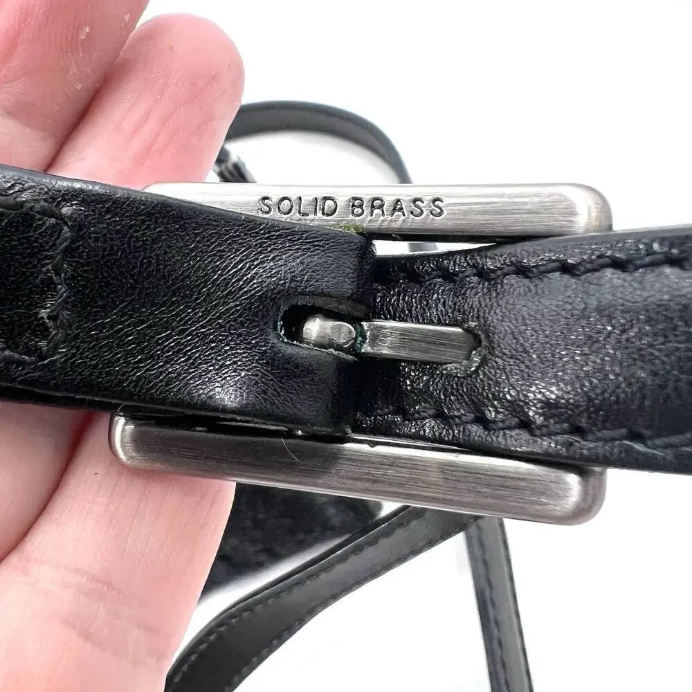 Vintage The Bridge Black Leather & Cowhide Small Crossbody Handbag Purse - RARE!